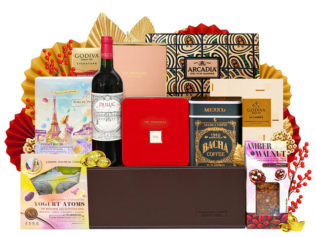 CNY Gift Hamper - Gather Together Luxury Premium Wine And Food Gift Basket  FH242 - CH21202D2 Photo