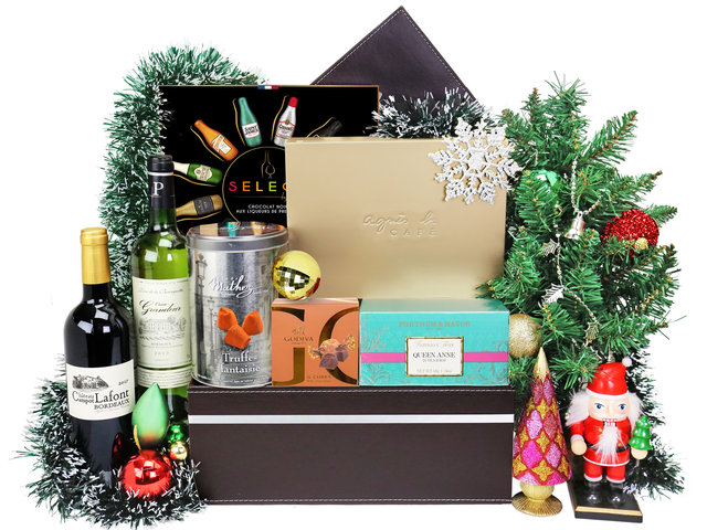 Christmas Gift Hamper - Christmas Permium Wine And Chocolate Gift Hampers Z10 - XH1106A6 Photo