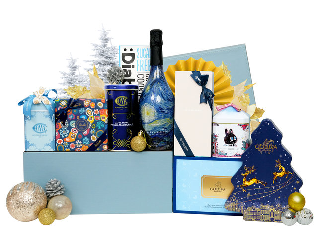 Christmas Gift Hamper - Godiva x Labubu Christmas Starry Night Deluxe Food Hamper FH314 - XNB1106A5 Photo