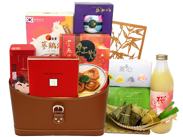 Dragon Boat Festival Duanwu - Dragon Boat Festival Deluxe Dumpling Gift Basket DB10 - DBFG0531A1 Photo
