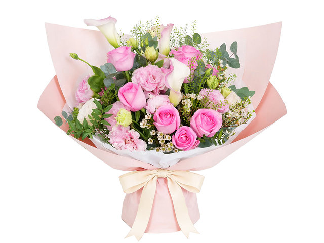 Florist Flower Bouquet - Valentine's Day Calla Lily & Rose Bouquet AR10 - BV2S0122A7 Photo