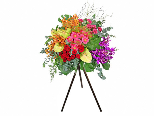 Flower Basket Stand - Italy Style Florist Arrangement Collection 23 - L0052 Photo