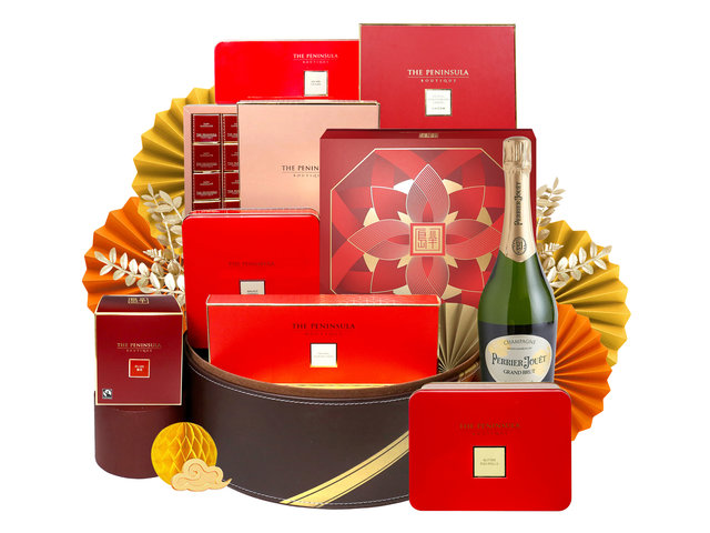 Mid-Autumn Gift Hamper - Mid Autumn Peninsula Moon Cake And Food With Luxury Gift Hamper FH140 - L3125596 Photo