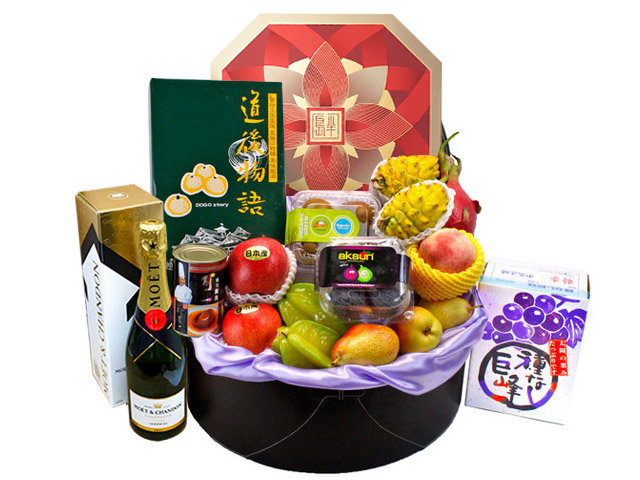 Mid-Autumn Gift Hamper - Mid Autumn Peninsula Moon Cake With Deluxe Fruit Hamper FH119 - L90050 Photo