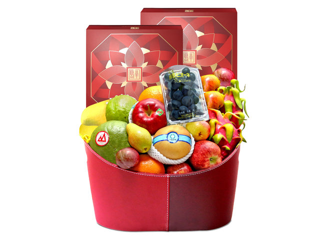 Mid-Autumn Gift Hamper - Mid Autumn Peninsula Moon Cake With Luxury Permium Fruit Hamper FH175 - L76601006 Photo