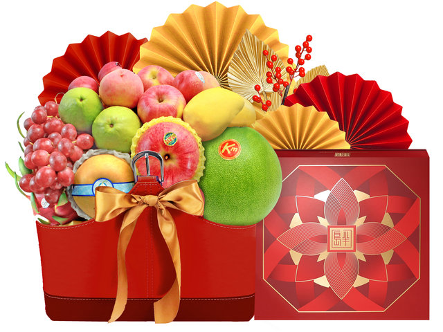Mid-Autumn Gift Hamper - Mid Autumn Peninsula Moon Cake With Permium Fruit Hamper SMA1488 - S0139493P Photo