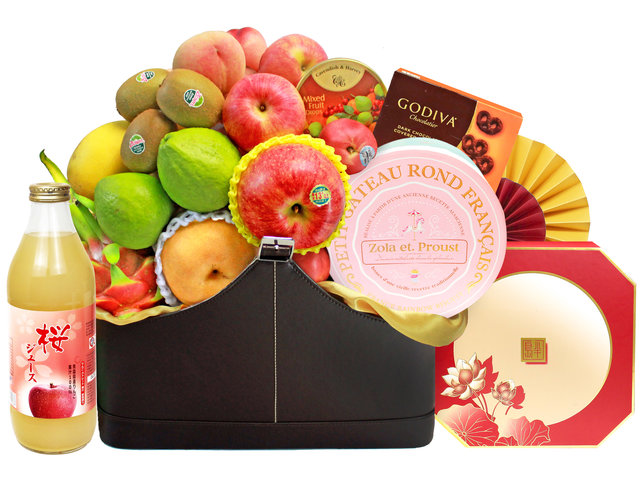 Mid-Autumn Gift Hamper - Mid Autumn Peninsula Moon Cake With Premium Juice Fruit Hamper FH152 - L139524 Photo