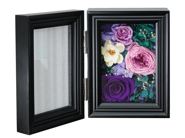 Preserved Forever Flower - Foldout Photo Frame with Preserved Flower M84 - PX0425B1 Photo