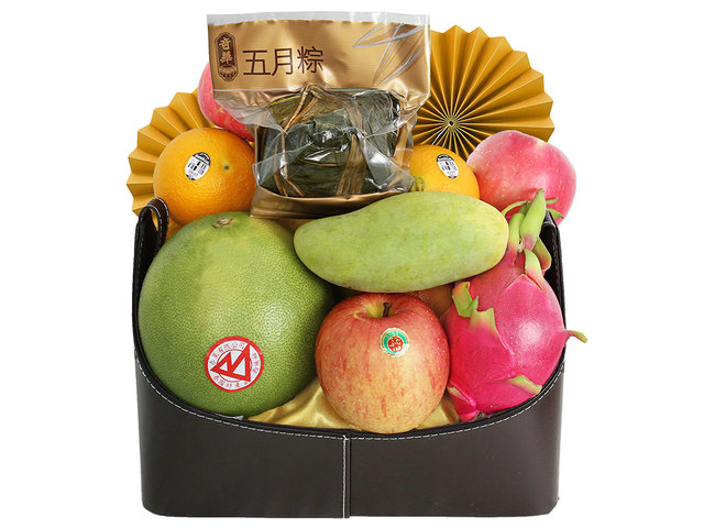 Wine n Food Hamper - Dragon Boat Festival Kee Wah Rice Dumpling Fruit Basket FH397 - DBFG0521A3 Photo