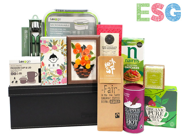 Wine n Food Hamper - ESG Fairtrade Community Care and Environmental Friendly Gift Hamper ESG03 - HR0313A4 Photo