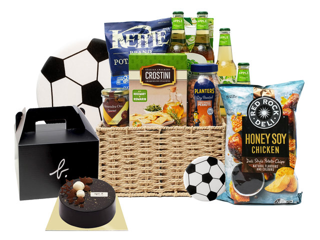 Wine n Food Hamper - Football Fan Birthday Party Gift Combo AC01 - BH0618A9 Photo