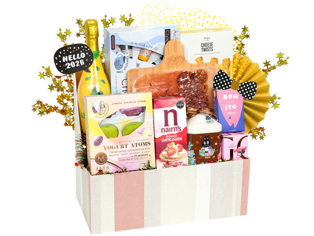 Wine n Food Hamper - Happy new year Inspiria Italian Design Hamper FH346 - HR1205B4 Photo