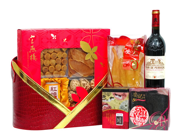 Wine n Food Hamper - Traditional Chinese Style Dried Seafood Gifts FH326 - DY1114A2 Photo