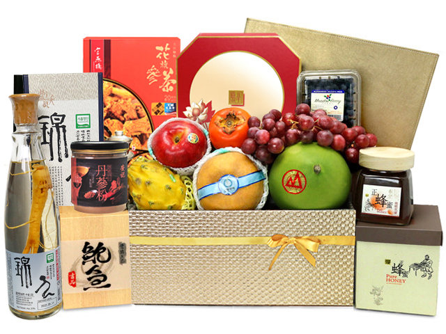 中秋果篮Hamper - 中秋半岛月饼名贵中式果篮 FH158 - L76608855 Photo