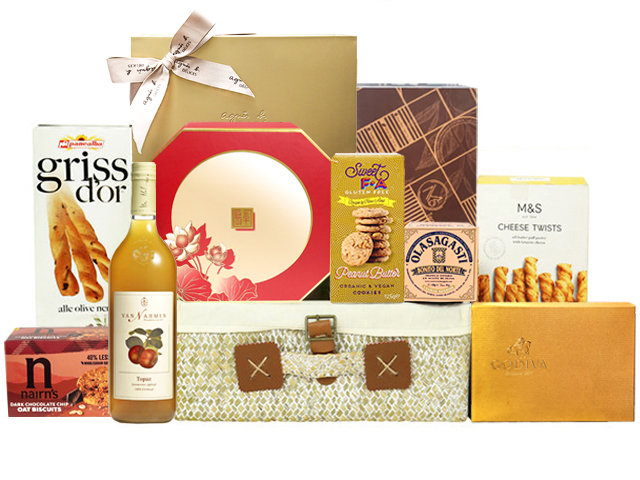 中秋果篮Hamper - 中秋半岛月饼名贵美食礼篮 FH104 - MH0730A8 Photo