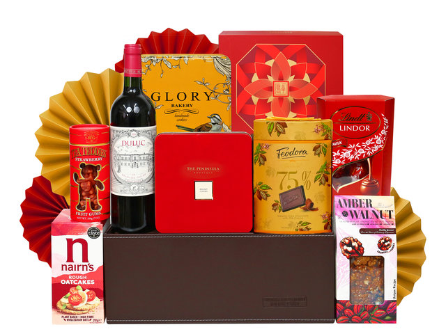 中秋果篮Hamper - 中秋半岛月饼红酒美食礼篮FH426 - MH0822A4 Photo