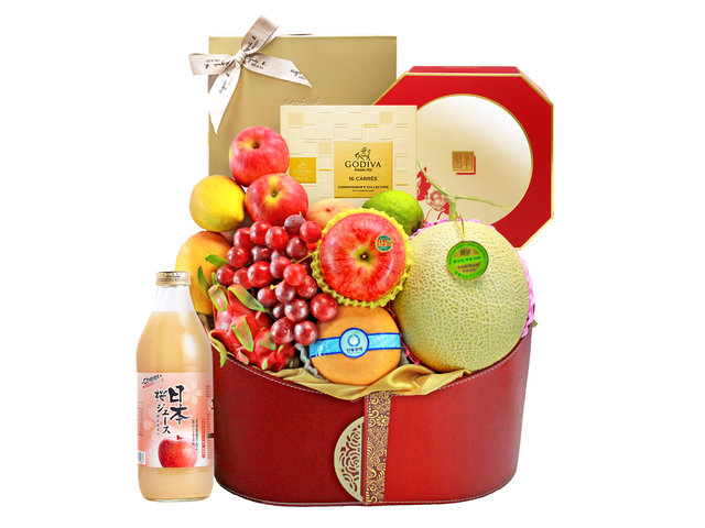中秋果篮Hamper - 中秋半岛月饼豪华果汁果篮 FH115 - L139520 Photo
