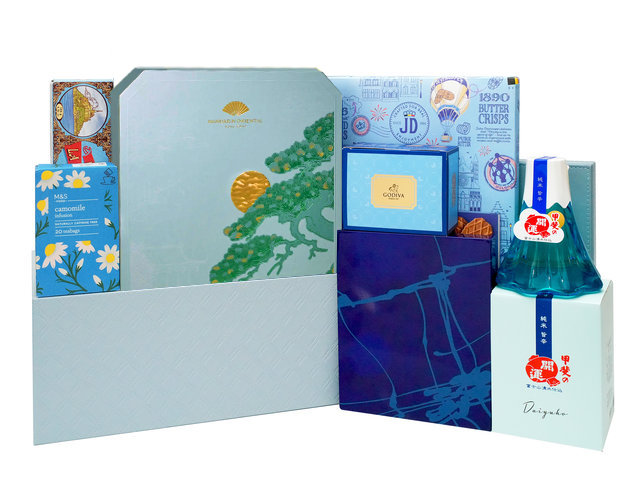中秋果篮Hamper - 文华东方酒店迷你奶黄月饼美食礼篮 FH410 - MH0701A4 Photo