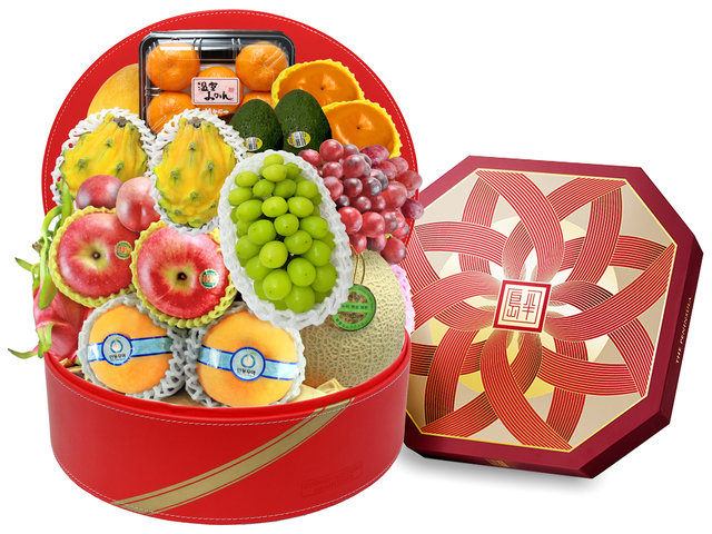 中秋果籃Hamper - 中秋半島七星伴月月餅水果禮籃FH301 - M30807A4 Photo