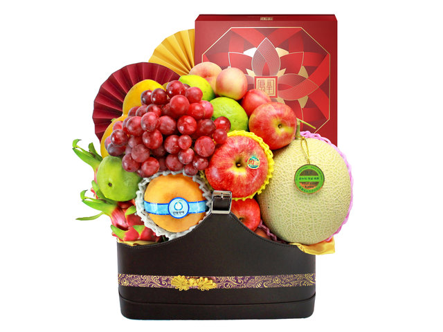 中秋果籃Hamper - 中秋半島月餅豪華果籃 FH107 - L139594 Photo