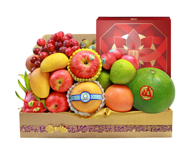 中秋果籃Hamper - 中秋半島月餅高級果籃 FH102 - L139545 Photo