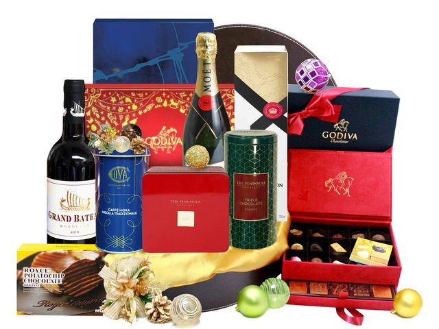 圣诞礼物Hamper - 圣诞豪华经典美酒朱古力礼物篮 M32 - L0142322B Photo