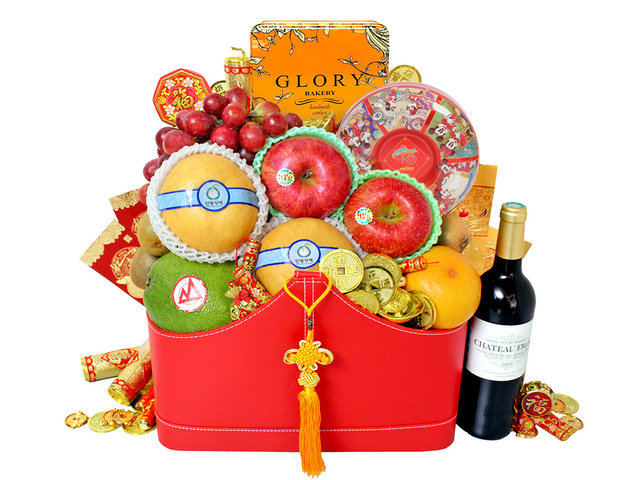 新年果籃Hamper - 農曆新年拜年禮物籃 R73 - L36510716 Photo