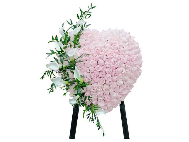 殯儀花圈花牌 - 心型花圈牌 29 - FW0114A1 Photo