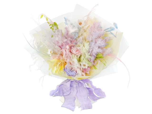 永生不死花 - 永恆的愛永生花花束 M81 - PBH0207A1 Photo