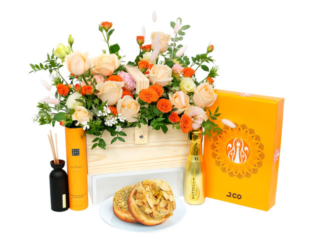 生日禮物 - 美味冬甩禮盒連香薰花藝組合 FH344 - BFAH1204A4 Photo