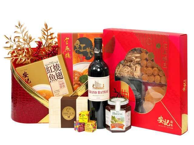 礼物篮Hamper - 甜蜜传统中式六式海味礼物篮 FH331 - DY1114A3 Photo