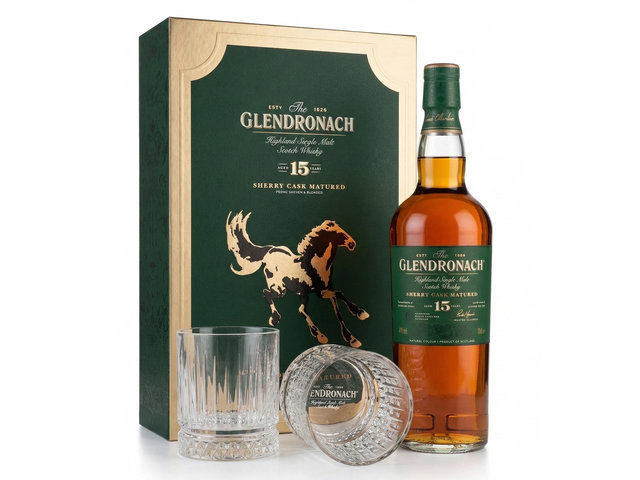 红酒香槟烈酒 - Glendronach 15 Year Old 徐悲鸿纪念馆 - 马年礼盒装 - OL0306A1 Photo