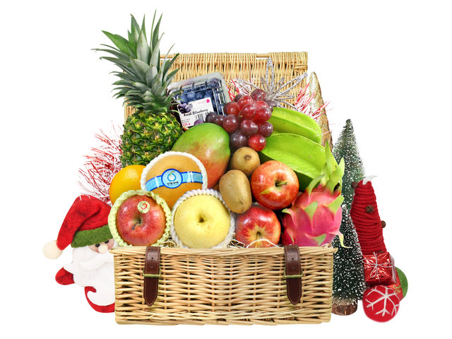 Fruit Basket - Christmas Fresh Fruit Baskets 1M - XF21108A5 Photo