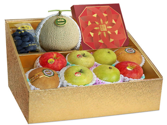Fruit Basket - Mid Autumn Panorama Peninsula Moon Cake Fruits Gift Box M16 - 0DP0628A8 Photo