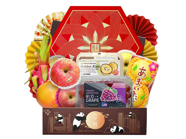 Mid-Autumn Gift Hamper - Mid Autumn Peninsula Moon Cake Fruit Hamper FH296 - MRF0724A1 Photo