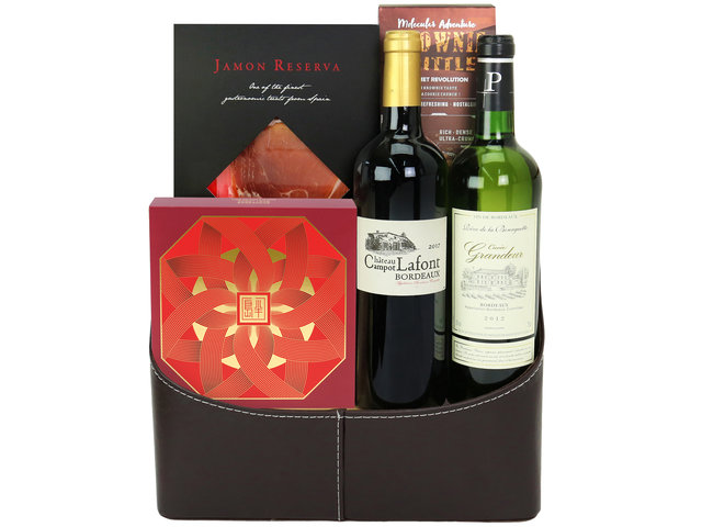 Mid-Autumn Gift Hamper - Mid Autumn Peninsula Moon Cake With Fancy Fine Wine Gift Hamper FH125 - M30727A9 Photo