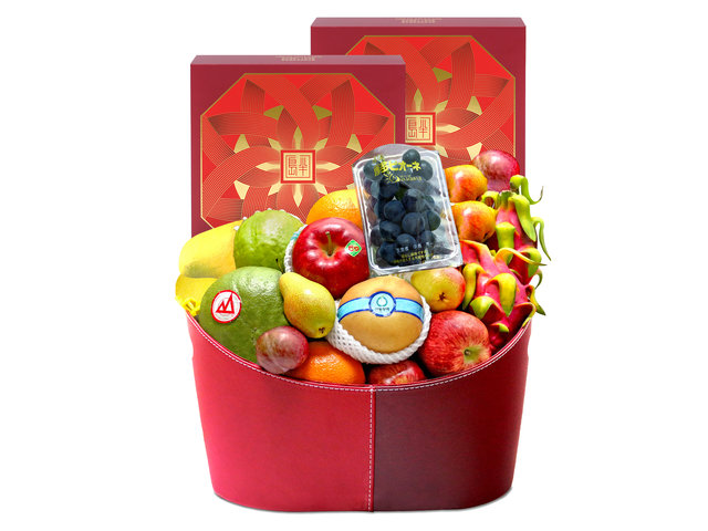 Mid-Autumn Gift Hamper - Mid Autumn Peninsula Moon Cake With Luxury Permium Fruit Hamper FH175 - L76601006 Photo