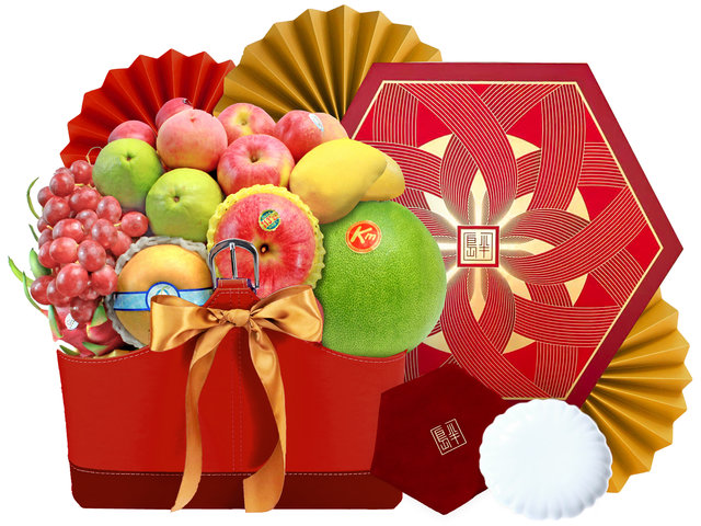 Mid-Autumn Gift Hamper - Mid Autumn Peninsula Moon Cake With Permium Fruit Hamper SMA1488 - S0139493P Photo
