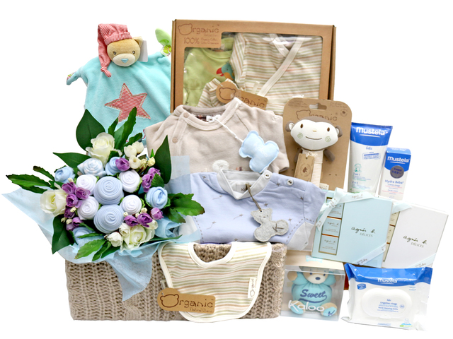 New Born Baby Gift - Baby Gift Basket z4 - L36667352 Photo