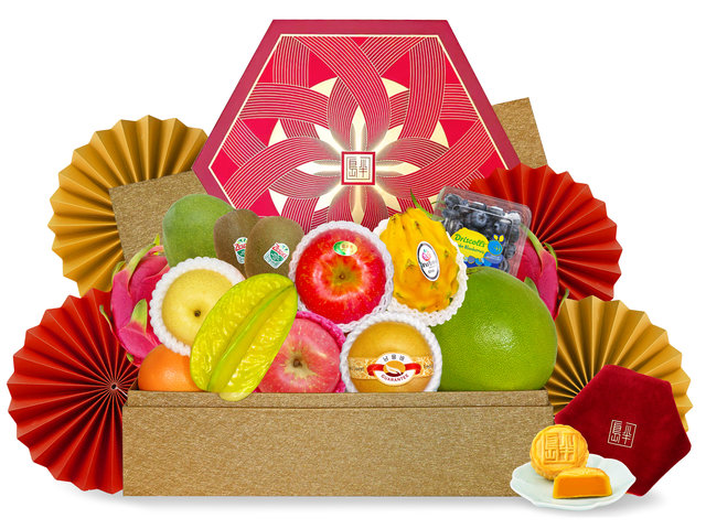 中秋果篮Hamper - 中秋半岛月饼时令水果篮 FH213 - M30724A1 Photo