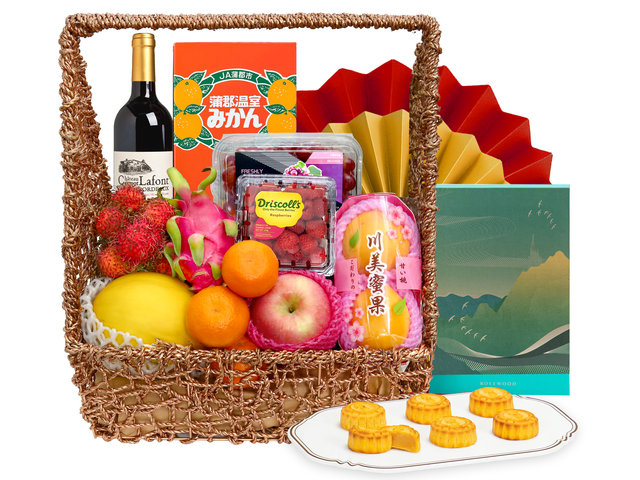 中秋果籃Hamper - 中秋Rosewood月餅優質果籃 FH222 - MW0731A1 Photo