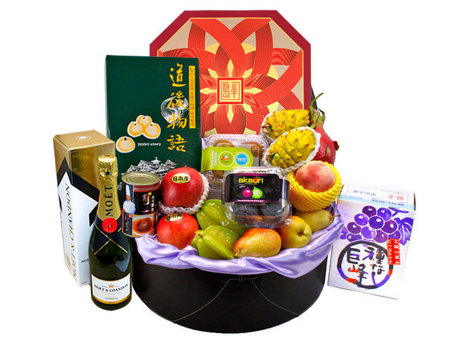 中秋果籃Hamper - 中秋半島七星伴月月餅名貴果籃 FH119 - L90050 Photo